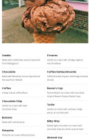 Dribbles Ice Cream menu