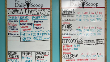 The Daily Scoop menu