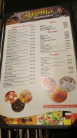 Aroma Indian Restaurant Ltd menu