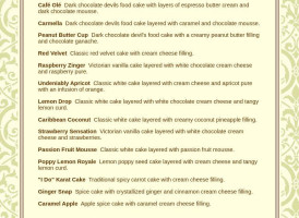 The Cheesecake Factory menu