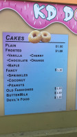 K D Village Donuts menu