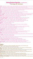 Shirley Goodness Cupcakes menu