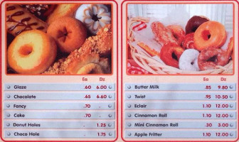 K Donuts menu