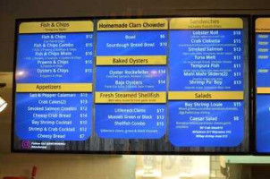 Anchors Fish Chips And Seafood Grill menu