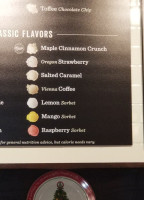 Graeter's Ice Cream menu