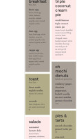 Dahlia Lounge menu