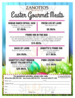 Gonzalez menu