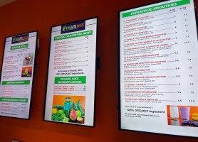 Raw Earth Juicery menu