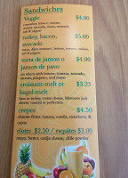 Fruit Ave menu