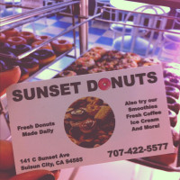 Sunset Donuts menu