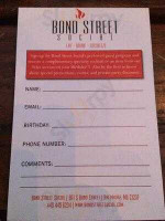 Bond Street Social menu