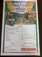 Island Spice Caribbean menu