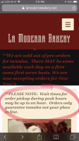 La Favorita Bakery menu