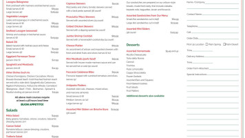 Cass Co menu