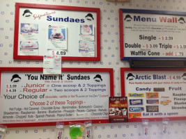 Ollie's Frozen Custard menu