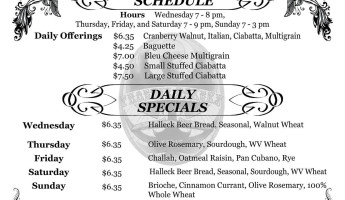 Phoenix Bakery menu