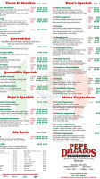 Pepe Delgados menu