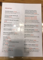 Yaks Cafe menu