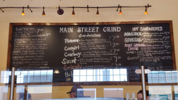 Main Street Grind menu