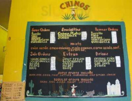 Chino's Taqueria menu