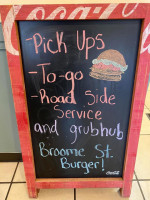 Broome Street Burgers menu