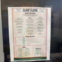 Island Flavor menu