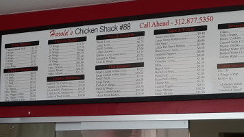 Harold's Chicken Shack No. #88 menu