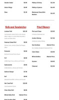 Deepwater Seafood menu
