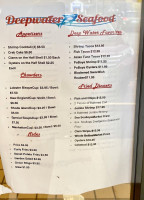 Deepwater Seafood menu