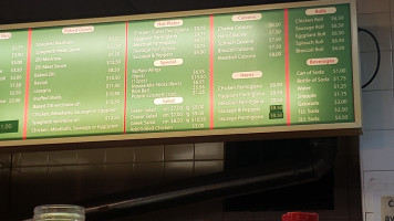 Joe's Pizza menu