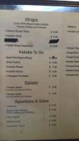 Isfahan Kabob menu