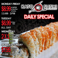 Kato Sushi menu