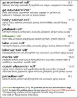 I Love Sushi On Lake Union menu