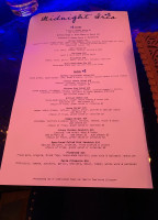 Midnight Iris menu