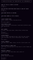 Midnight Iris menu