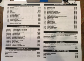 Ichi 16 Teriyaki menu