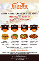 Indian Hut menu