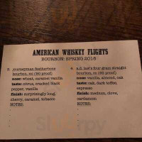 American Whiskey menu