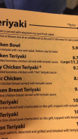 King's Teriyaki Sushi menu