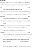 Lazy Gator menu