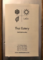 Ledu Thai Eatery menu