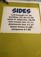 Lourdes Mexican Grill menu