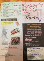 Kyoto Sushi V menu