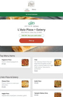 L’aziz Pizza Eatery menu