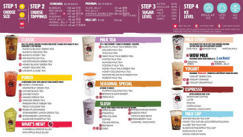 Kung Fu Tea menu