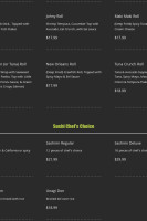 Sushi Kiku Buckhead menu