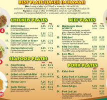 L&l Hawaiian Barbecue menu