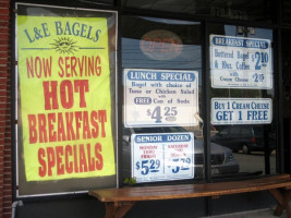 L E Bagels menu