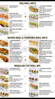 Narumi Sushi menu