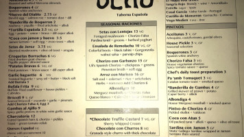 Ocho menu